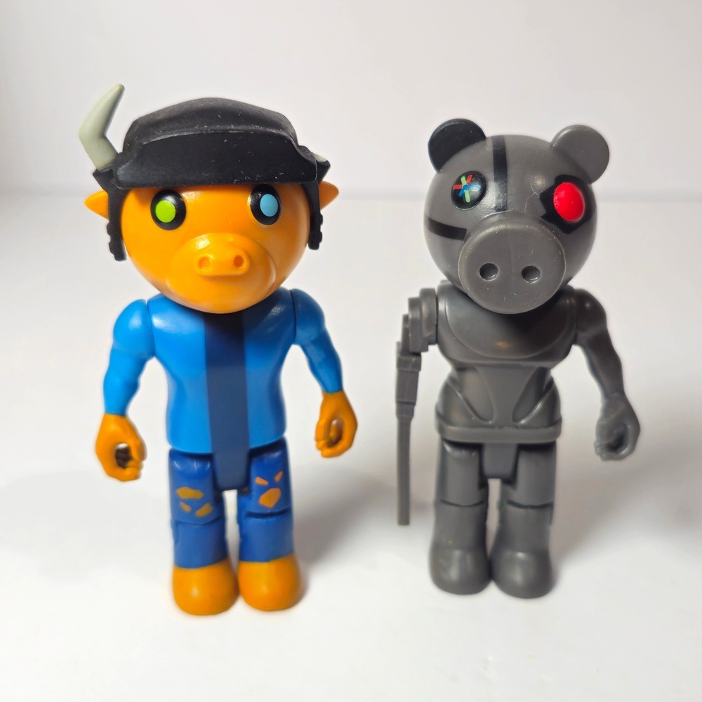 PhatMojo Roblox Piggy Action Figures Unisex 3in Blue Grey Good Zizzy Robby Lot